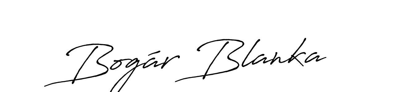 Create a beautiful signature design for name Bogár Blanka. With this signature (Antro_Vectra_Bolder) fonts, you can make a handwritten signature for free. Bogár Blanka signature style 7 images and pictures png