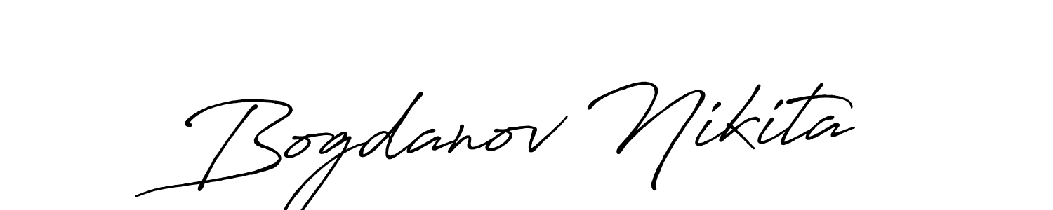 How to make Bogdanov Nikita name signature. Use Antro_Vectra_Bolder style for creating short signs online. This is the latest handwritten sign. Bogdanov Nikita signature style 7 images and pictures png