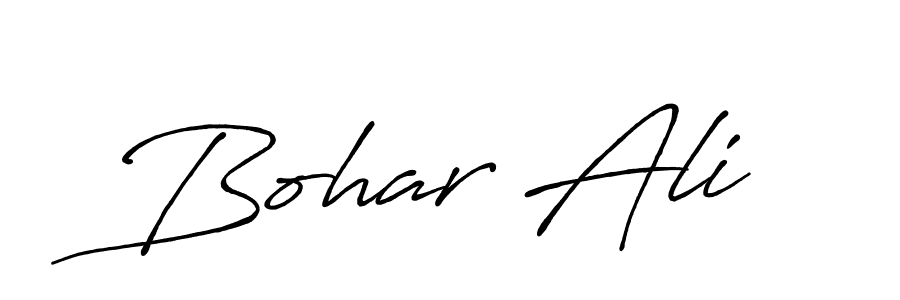 The best way (Antro_Vectra_Bolder) to make a short signature is to pick only two or three words in your name. The name Bohar Ali include a total of six letters. For converting this name. Bohar Ali signature style 7 images and pictures png