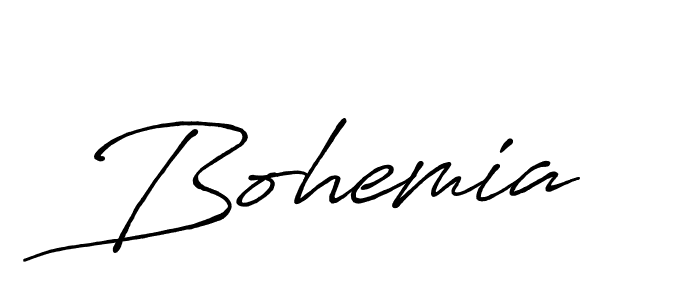 Make a beautiful signature design for name Bohemia. With this signature (Antro_Vectra_Bolder) style, you can create a handwritten signature for free. Bohemia signature style 7 images and pictures png