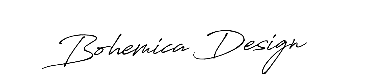 Use a signature maker to create a handwritten signature online. With this signature software, you can design (Antro_Vectra_Bolder) your own signature for name Bohemica Design. Bohemica Design signature style 7 images and pictures png