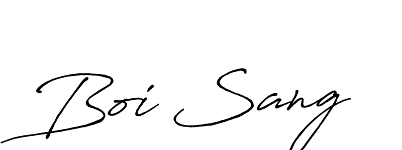 Design your own signature with our free online signature maker. With this signature software, you can create a handwritten (Antro_Vectra_Bolder) signature for name Boi Sang. Boi Sang signature style 7 images and pictures png