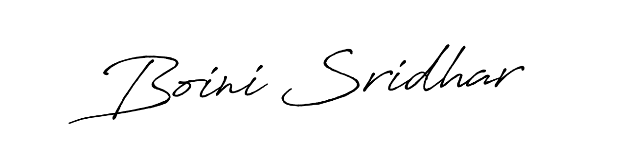 Also we have Boini Sridhar name is the best signature style. Create professional handwritten signature collection using Antro_Vectra_Bolder autograph style. Boini Sridhar signature style 7 images and pictures png