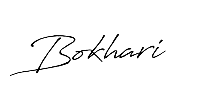 Design your own signature with our free online signature maker. With this signature software, you can create a handwritten (Antro_Vectra_Bolder) signature for name Bokhari. Bokhari signature style 7 images and pictures png