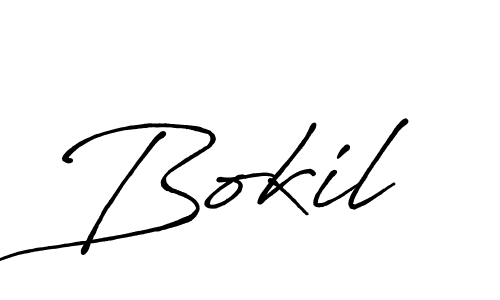 Make a beautiful signature design for name Bokil. With this signature (Antro_Vectra_Bolder) style, you can create a handwritten signature for free. Bokil signature style 7 images and pictures png