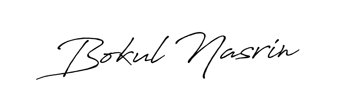Use a signature maker to create a handwritten signature online. With this signature software, you can design (Antro_Vectra_Bolder) your own signature for name Bokul Nasrin. Bokul Nasrin signature style 7 images and pictures png