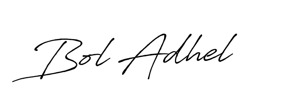 Also You can easily find your signature by using the search form. We will create Bol Adhel name handwritten signature images for you free of cost using Antro_Vectra_Bolder sign style. Bol Adhel signature style 7 images and pictures png