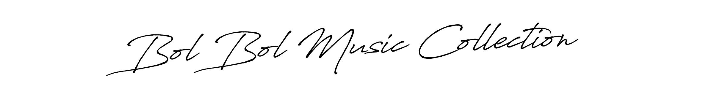 Design your own signature with our free online signature maker. With this signature software, you can create a handwritten (Antro_Vectra_Bolder) signature for name Bol Bol Music Collection. Bol Bol Music Collection signature style 7 images and pictures png