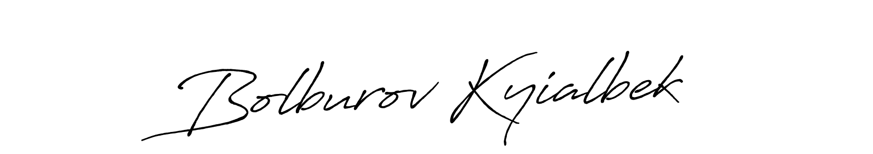 Design your own signature with our free online signature maker. With this signature software, you can create a handwritten (Antro_Vectra_Bolder) signature for name Bolburov Kyialbek. Bolburov Kyialbek signature style 7 images and pictures png