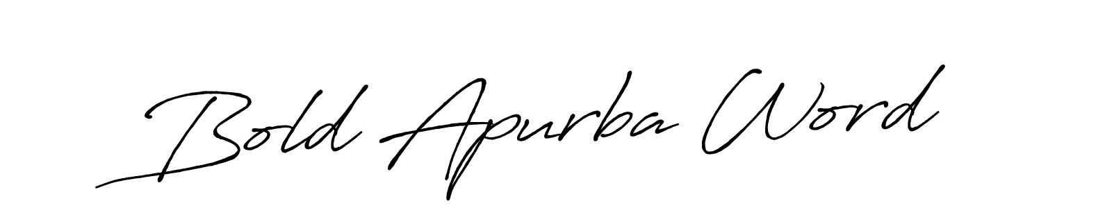 Similarly Antro_Vectra_Bolder is the best handwritten signature design. Signature creator online .You can use it as an online autograph creator for name Bold Apurba Word. Bold Apurba Word signature style 7 images and pictures png