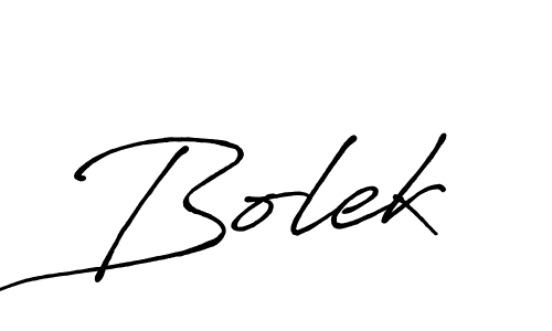 Design your own signature with our free online signature maker. With this signature software, you can create a handwritten (Antro_Vectra_Bolder) signature for name Bolek. Bolek signature style 7 images and pictures png