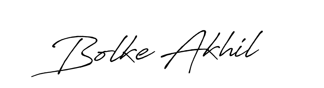 You should practise on your own different ways (Antro_Vectra_Bolder) to write your name (Bolke Akhil) in signature. don't let someone else do it for you. Bolke Akhil signature style 7 images and pictures png