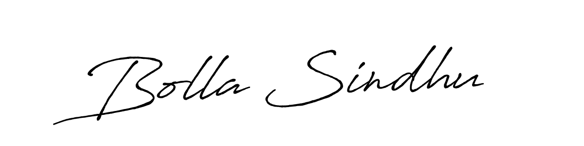 Use a signature maker to create a handwritten signature online. With this signature software, you can design (Antro_Vectra_Bolder) your own signature for name Bolla Sindhu. Bolla Sindhu signature style 7 images and pictures png