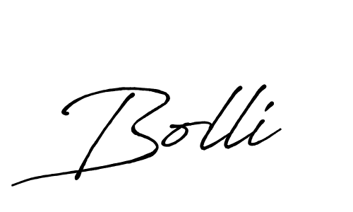 Create a beautiful signature design for name Bolli. With this signature (Antro_Vectra_Bolder) fonts, you can make a handwritten signature for free. Bolli signature style 7 images and pictures png