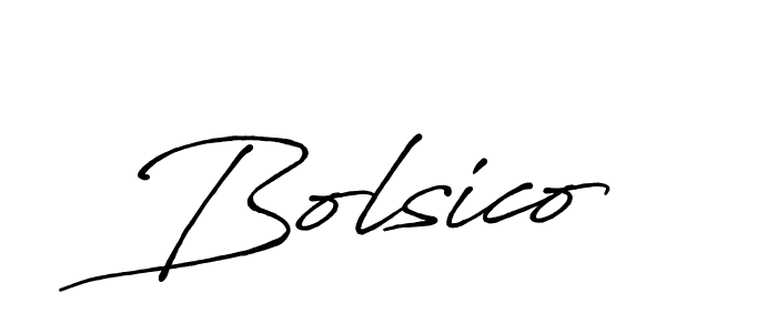 Use a signature maker to create a handwritten signature online. With this signature software, you can design (Antro_Vectra_Bolder) your own signature for name Bolsico. Bolsico signature style 7 images and pictures png