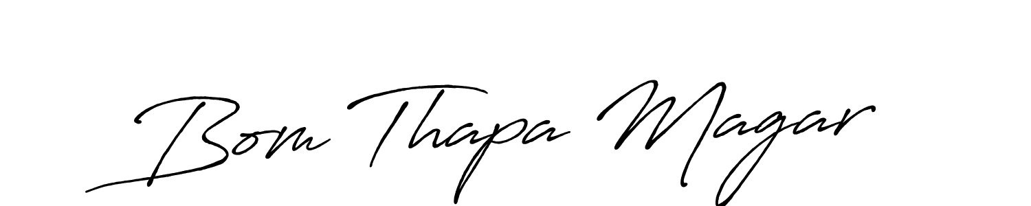 How to make Bom Thapa Magar signature? Antro_Vectra_Bolder is a professional autograph style. Create handwritten signature for Bom Thapa Magar name. Bom Thapa Magar signature style 7 images and pictures png