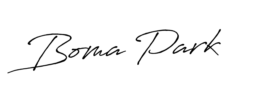 Boma Park stylish signature style. Best Handwritten Sign (Antro_Vectra_Bolder) for my name. Handwritten Signature Collection Ideas for my name Boma Park. Boma Park signature style 7 images and pictures png