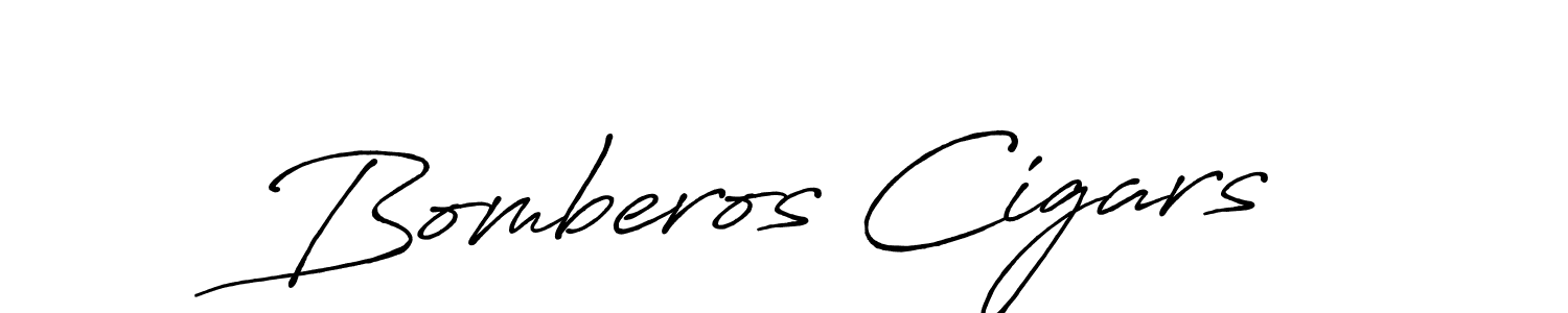 Design your own signature with our free online signature maker. With this signature software, you can create a handwritten (Antro_Vectra_Bolder) signature for name Bomberos Cigars. Bomberos Cigars signature style 7 images and pictures png