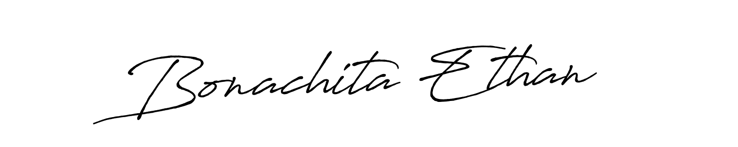 You should practise on your own different ways (Antro_Vectra_Bolder) to write your name (Bonachita Ethan) in signature. don't let someone else do it for you. Bonachita Ethan signature style 7 images and pictures png