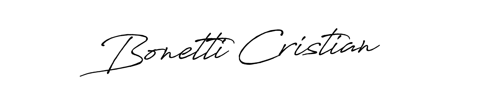 How to make Bonetti Cristian name signature. Use Antro_Vectra_Bolder style for creating short signs online. This is the latest handwritten sign. Bonetti Cristian signature style 7 images and pictures png