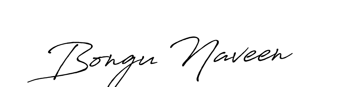 Also we have Bongu Naveen name is the best signature style. Create professional handwritten signature collection using Antro_Vectra_Bolder autograph style. Bongu Naveen signature style 7 images and pictures png