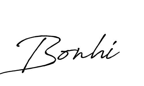 How to make Bonhi name signature. Use Antro_Vectra_Bolder style for creating short signs online. This is the latest handwritten sign. Bonhi signature style 7 images and pictures png