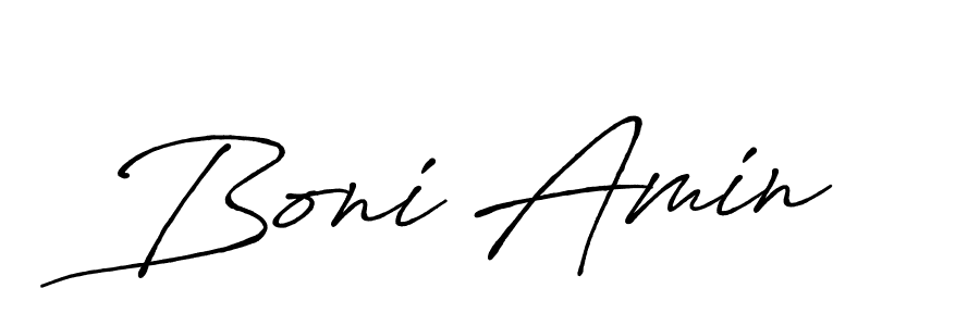 Design your own signature with our free online signature maker. With this signature software, you can create a handwritten (Antro_Vectra_Bolder) signature for name Boni Amin. Boni Amin signature style 7 images and pictures png
