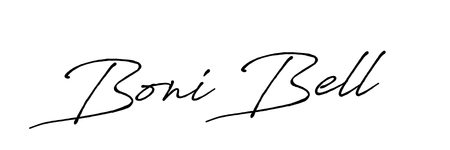 Make a beautiful signature design for name Boni Bell. With this signature (Antro_Vectra_Bolder) style, you can create a handwritten signature for free. Boni Bell signature style 7 images and pictures png