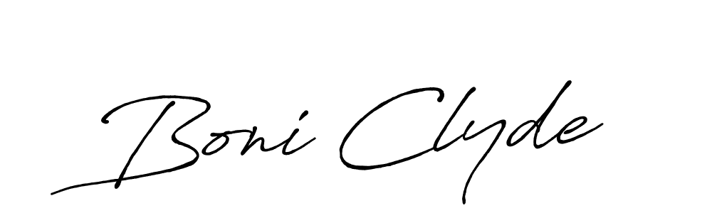 Also You can easily find your signature by using the search form. We will create Boni Clyde name handwritten signature images for you free of cost using Antro_Vectra_Bolder sign style. Boni Clyde signature style 7 images and pictures png