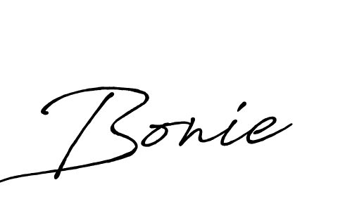 Use a signature maker to create a handwritten signature online. With this signature software, you can design (Antro_Vectra_Bolder) your own signature for name Bonie. Bonie signature style 7 images and pictures png