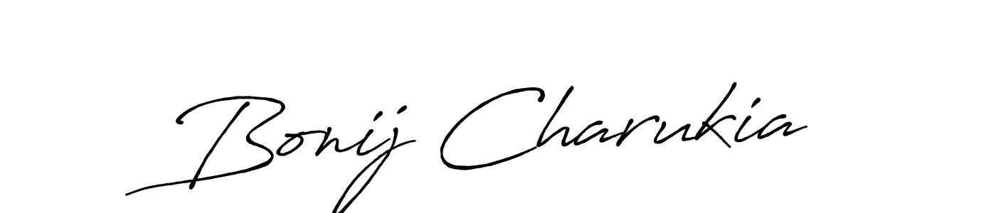 You can use this online signature creator to create a handwritten signature for the name Bonij Charukia. This is the best online autograph maker. Bonij Charukia signature style 7 images and pictures png