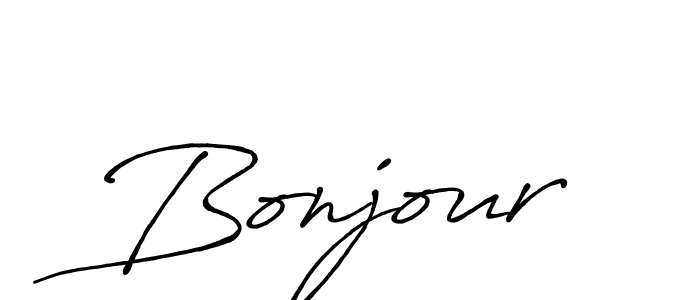 You should practise on your own different ways (Antro_Vectra_Bolder) to write your name (Bonjour) in signature. don't let someone else do it for you. Bonjour signature style 7 images and pictures png