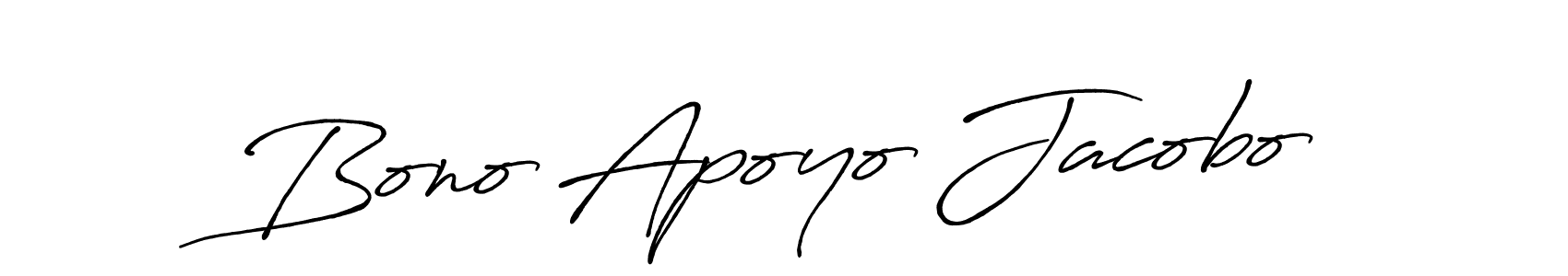 Design your own signature with our free online signature maker. With this signature software, you can create a handwritten (Antro_Vectra_Bolder) signature for name Bono Apoyo Jacobo. Bono Apoyo Jacobo signature style 7 images and pictures png