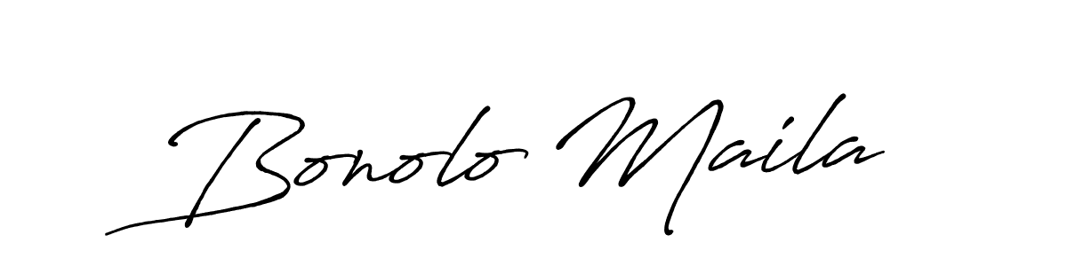 Similarly Antro_Vectra_Bolder is the best handwritten signature design. Signature creator online .You can use it as an online autograph creator for name Bonolo Maila. Bonolo Maila signature style 7 images and pictures png