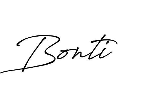 Use a signature maker to create a handwritten signature online. With this signature software, you can design (Antro_Vectra_Bolder) your own signature for name Bonti. Bonti signature style 7 images and pictures png