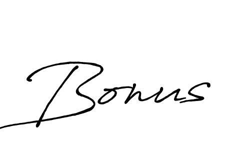 How to make Bonus name signature. Use Antro_Vectra_Bolder style for creating short signs online. This is the latest handwritten sign. Bonus signature style 7 images and pictures png