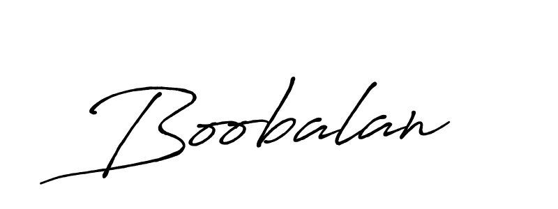 Make a beautiful signature design for name Boobalan. With this signature (Antro_Vectra_Bolder) style, you can create a handwritten signature for free. Boobalan signature style 7 images and pictures png