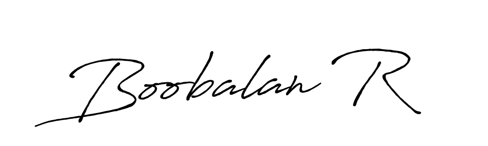 How to make Boobalan R signature? Antro_Vectra_Bolder is a professional autograph style. Create handwritten signature for Boobalan R name. Boobalan R signature style 7 images and pictures png