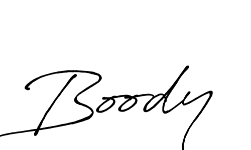 Boody stylish signature style. Best Handwritten Sign (Antro_Vectra_Bolder) for my name. Handwritten Signature Collection Ideas for my name Boody. Boody signature style 7 images and pictures png