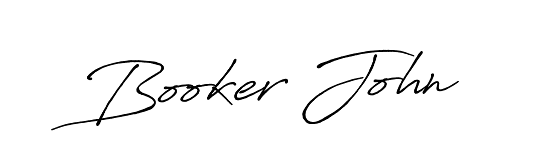 Design your own signature with our free online signature maker. With this signature software, you can create a handwritten (Antro_Vectra_Bolder) signature for name Booker John. Booker John signature style 7 images and pictures png