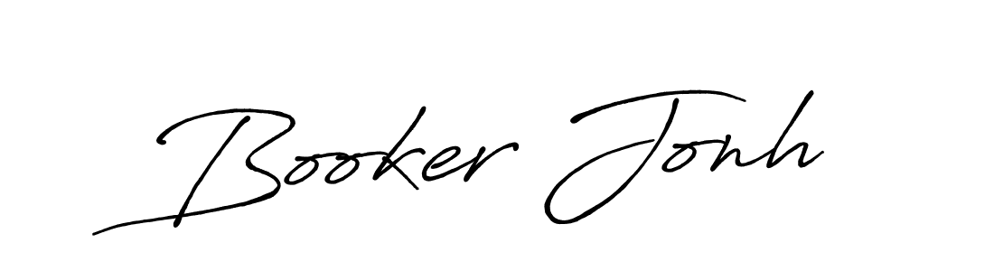 Booker Jonh stylish signature style. Best Handwritten Sign (Antro_Vectra_Bolder) for my name. Handwritten Signature Collection Ideas for my name Booker Jonh. Booker Jonh signature style 7 images and pictures png