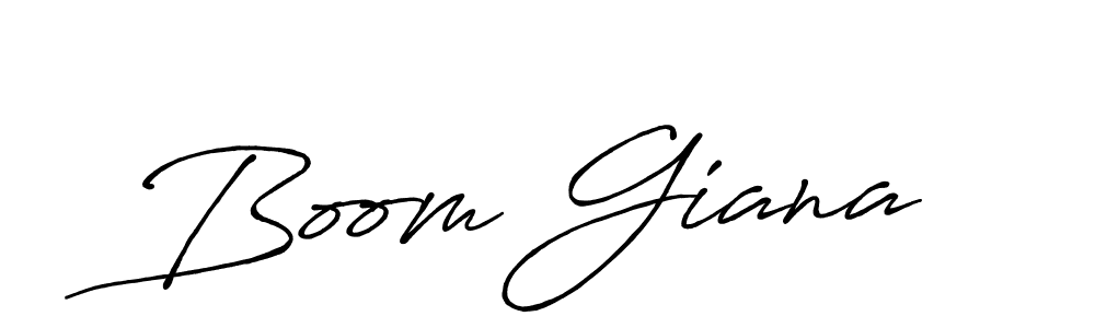 Boom Giana stylish signature style. Best Handwritten Sign (Antro_Vectra_Bolder) for my name. Handwritten Signature Collection Ideas for my name Boom Giana. Boom Giana signature style 7 images and pictures png