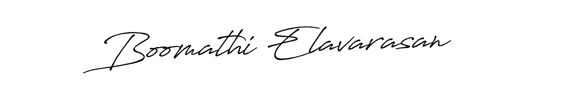 Boomathi Elavarasan stylish signature style. Best Handwritten Sign (Antro_Vectra_Bolder) for my name. Handwritten Signature Collection Ideas for my name Boomathi Elavarasan. Boomathi Elavarasan signature style 7 images and pictures png