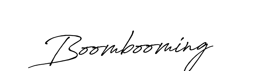 Make a beautiful signature design for name Boombooming. With this signature (Antro_Vectra_Bolder) style, you can create a handwritten signature for free. Boombooming signature style 7 images and pictures png