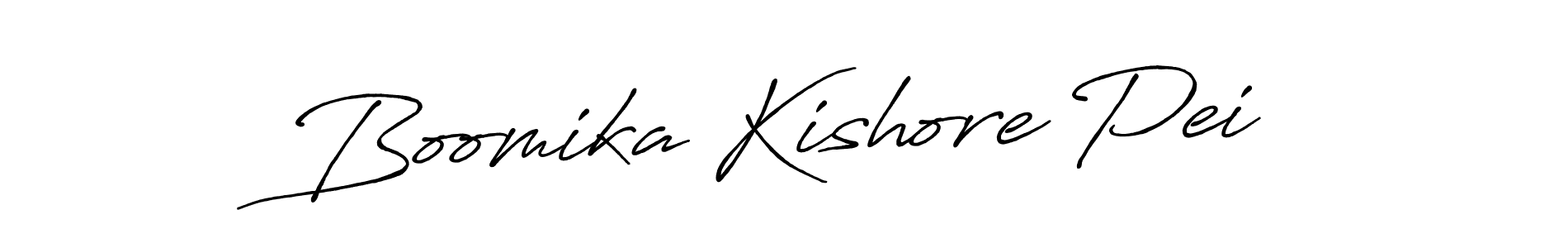 Make a short Boomika Kishore Pei signature style. Manage your documents anywhere anytime using Antro_Vectra_Bolder. Create and add eSignatures, submit forms, share and send files easily. Boomika Kishore Pei signature style 7 images and pictures png