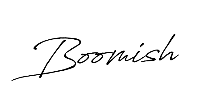 How to make Boomish signature? Antro_Vectra_Bolder is a professional autograph style. Create handwritten signature for Boomish name. Boomish signature style 7 images and pictures png