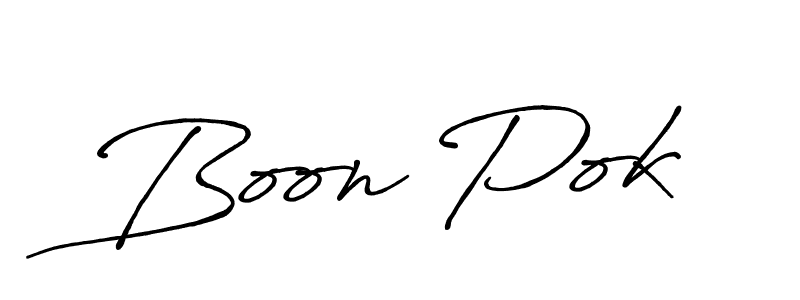 Also we have Boon Pok name is the best signature style. Create professional handwritten signature collection using Antro_Vectra_Bolder autograph style. Boon Pok signature style 7 images and pictures png