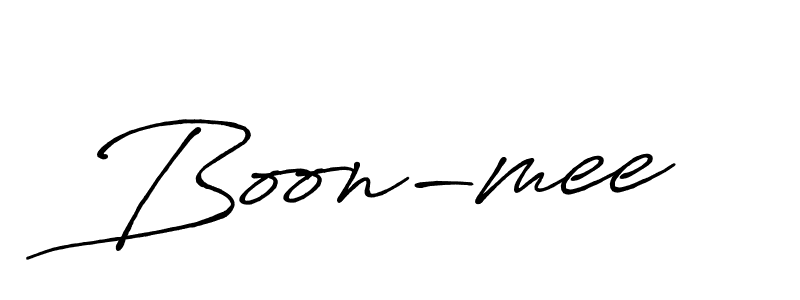 Use a signature maker to create a handwritten signature online. With this signature software, you can design (Antro_Vectra_Bolder) your own signature for name Boon-mee. Boon-mee signature style 7 images and pictures png