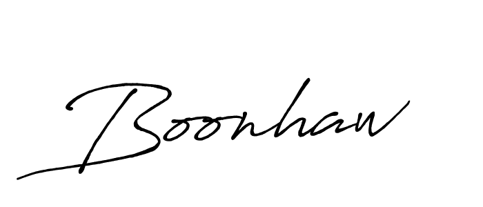 Use a signature maker to create a handwritten signature online. With this signature software, you can design (Antro_Vectra_Bolder) your own signature for name Boonhaw. Boonhaw signature style 7 images and pictures png