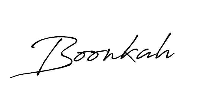 Make a beautiful signature design for name Boonkah. With this signature (Antro_Vectra_Bolder) style, you can create a handwritten signature for free. Boonkah signature style 7 images and pictures png